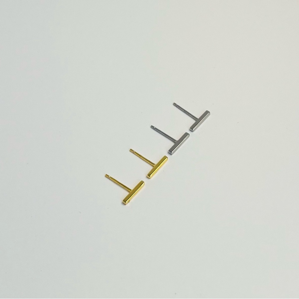 DESIGNER bar stud earrings